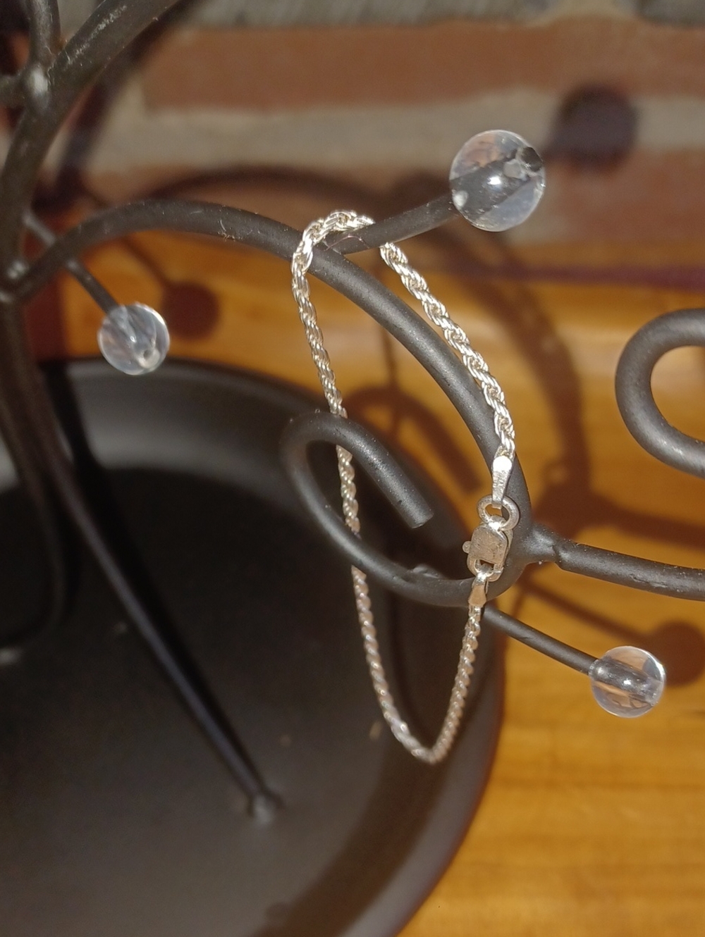 Classic Italian 925 Sterling Silver Rope Bracelet - Timeless Layering Piece - Picture 3 of 4